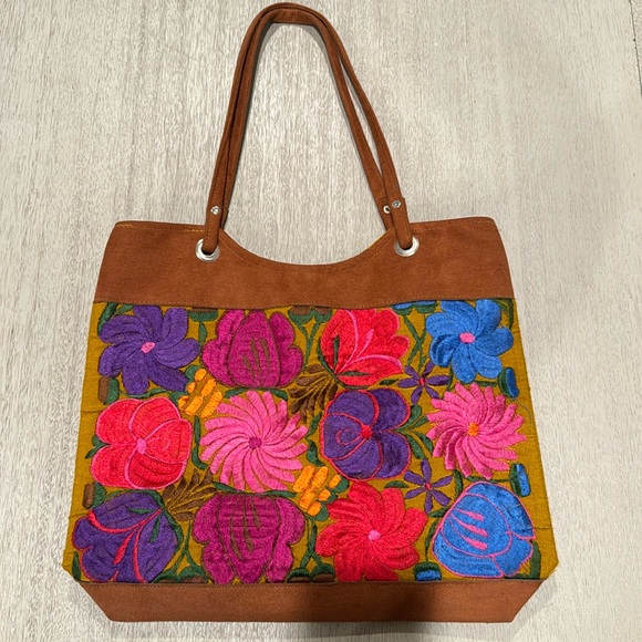 Handmade Mexican Linen Bag - Picture 1 of 6